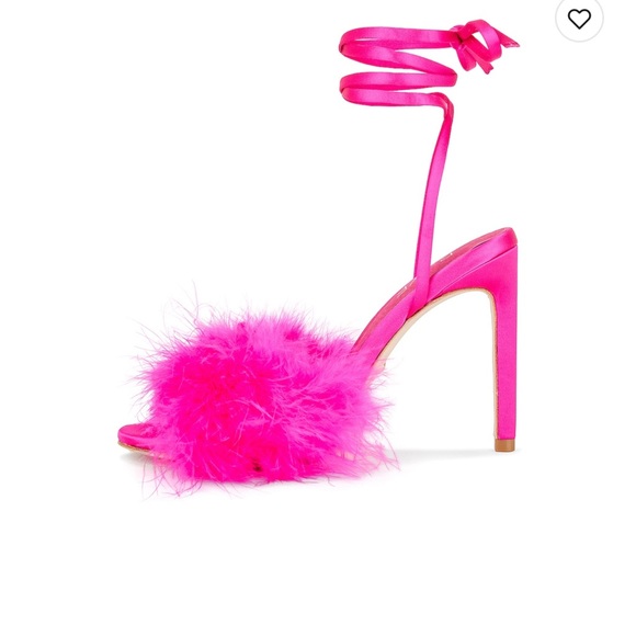 Farah feather lace up heel by raye - Picture 5 of 9